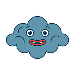 weather cartoon character happy cloud