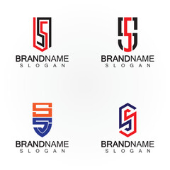 Fototapeta premium Initial Letters SS Logo Design Vector Template.