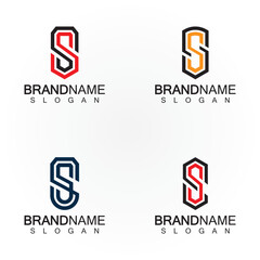 Initial Letters SS Logo Design Vector Template.