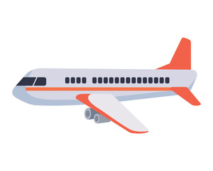 airplane flying travel side view