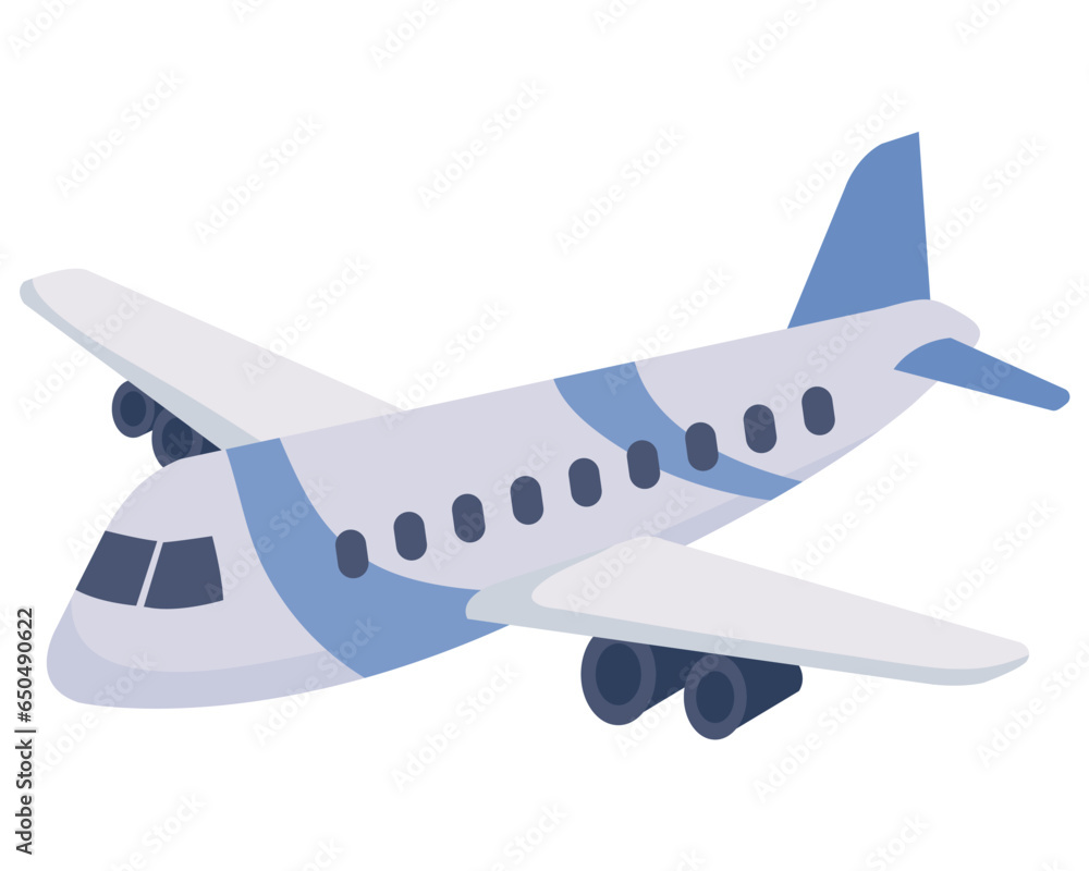 Sticker airplane flying travel icon