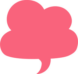 Colorful pastel pink color speech bubble balloon icon sticker memo keyword planner text box banner, flat png transparent element design