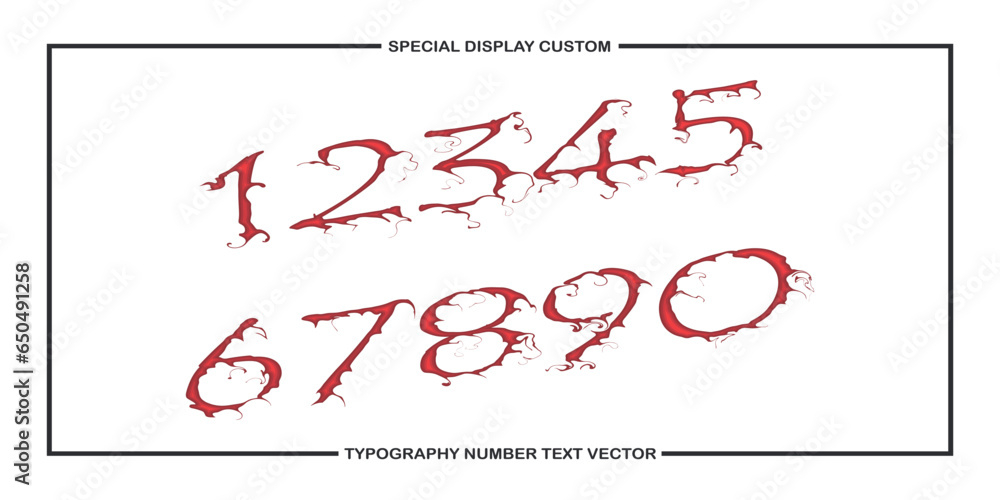 Poster assorted digital custom vector numbers. minimum. color gradation. dark. banner network. 3d effect. d