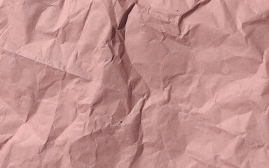 Brown crumpled paper texture for background. Old crumpled brown paper texture. 