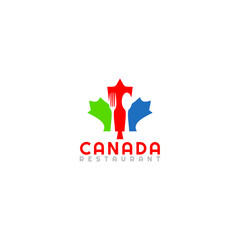 Canada Restaurant Logo Design Vector