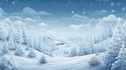 Gordijnen winter landscape © Rax Qiu