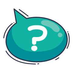 speech bubble with interrogation sign template