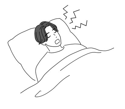 recommend clip art: いびきをかいて眠る男性