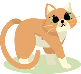 Walk Cat Illustration