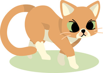 Walk Cat Illustration