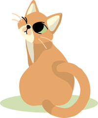 Wink Cat Illustration