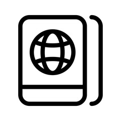 Passport Icon Vector Symbol Design Illustration