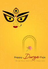 Durga Puja post, Hindu Festival, Border Decorations, Durga Puja Frame, Durga Puja Background, Social Media Post, Maa Durga face, outline vector for Durga puja Indian festival, Durga puja, pattern, 