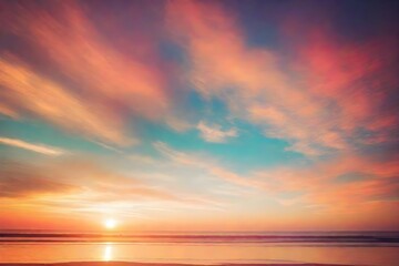 Sunset in the late afternoon