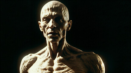 anatomy of human body, expressed by light and shadow
