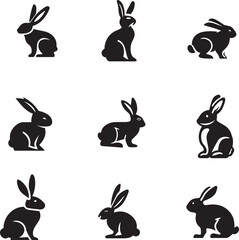 Arctic Hare vector silhouette