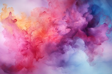 Fototapeta premium Abstract watercolor background. Ink in water. Colorful abstract background.