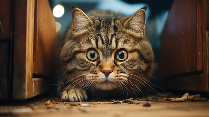 A curious cat picture, a beautiful pet animal background image
