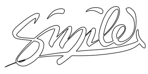 smile lettering vector