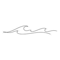 sea water wave ripple splashing line art minimalist concept