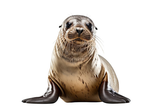 state sea lion cut out transparent isolated on white background ,PNG file ,artwork graphic design illustration.