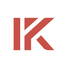 Monogram initial K letter mark logo design. Monogram design vector K logo. Monogram initial letter mark K logo. Design simple K monogram