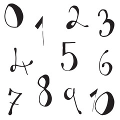 Digital png illustration of black numbers on transparent background