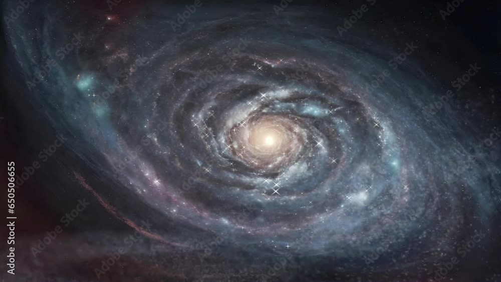 Wall mural outer space universe background with galaxy swirl. beautiful outer space galaxy illustration animati