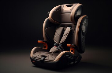 Child sitting in a child car seat. Concept child safety in the car