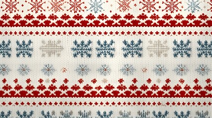 christmas knitted pattern background - obrazy, fototapety, plakaty