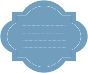 Digital png illustration of blue badge with copy space on transparent background