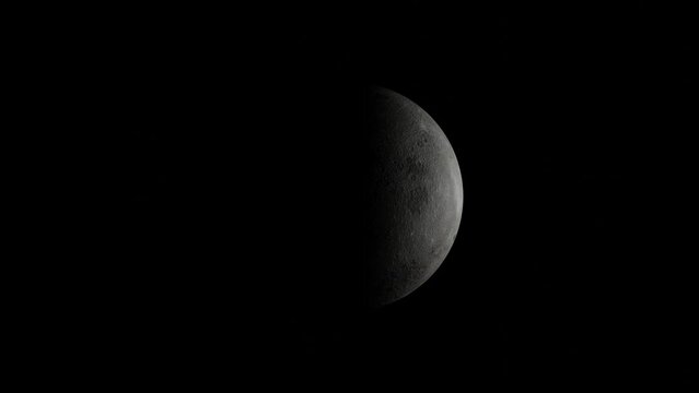 moon lunar eclipse phase on dark black background loop animation. moon lunar eclipse phase on dark black background loop. moon lunar eclipse phase on dark black background loop 3d render