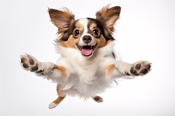Cute dog jumping