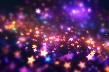 Abstract Glowing Stars Background,  Generative AI