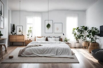 a serene and tranquil atmosphere in your Scandinavian bedroom with zen-inspired decor