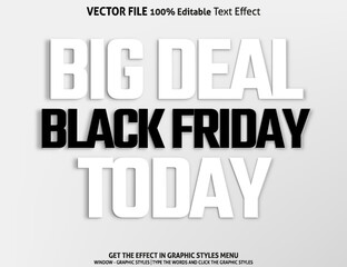 Big Deal Black Friday Today 3D editable text effect