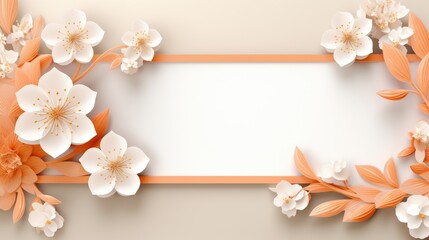 Top View Border in Picture Frame. A decorative border with a picture frame is showcased in a top-down perspective view.