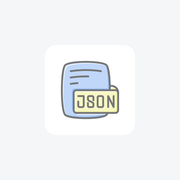 Json Javascript Object Notation Awesome Lineal Style Icon