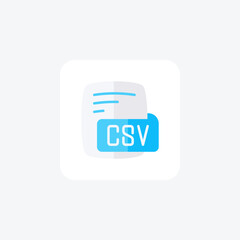 Csv Comma Separated Values Flat Style Icon