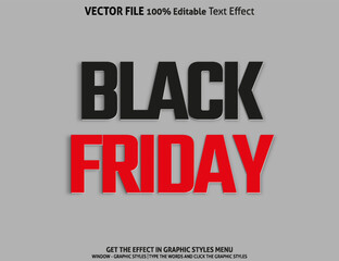 Black Friday 3D editable text effect