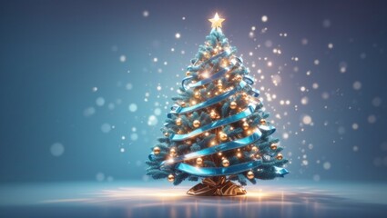 christmas tree with snowflakes