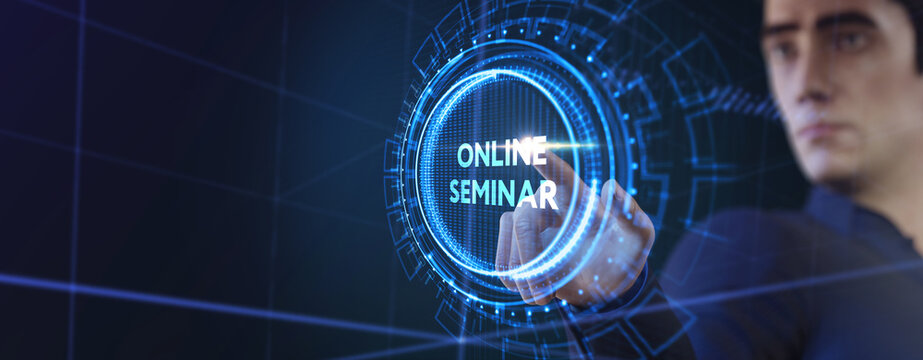 Business, Technology, Internet and network concept. Webinar e-learning. Training concept.