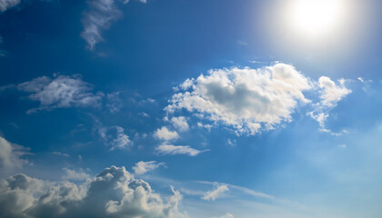 青空と雲と太陽