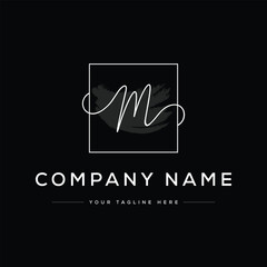 Creative Modern Initial Letter M Logo. Black and White Logo. Usable for Business Logos. Flat Vector Logo Design Template Element