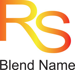 abstract creative letter logo rs background design .