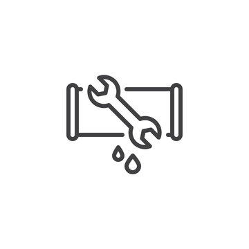 Plumbing service line icon
