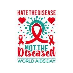 World AIDS Day T Shirt Design.