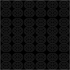 Black lines on white background.
Wallpaper with figures from lines. Abstract geometric black and white pattern for web page, textures, card, poster, fabric, textile. Monochrome repeating design. 