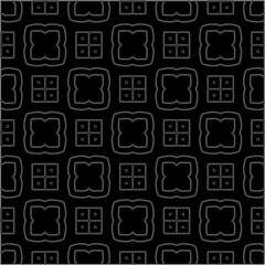 A repeat pattern of white dots on a black background. Simple texture for posters, sites, business cards, covers.