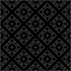 A repeat pattern of white dots on a black background. Simple texture for posters, sites, business cards, covers.